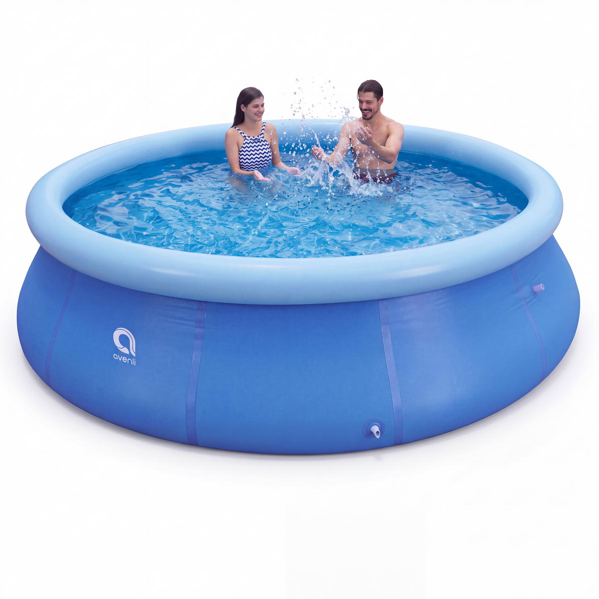 POOL Aufstellpool Ersatzpool Prompt Set rund 366x91cm blau ohne Filterpumpe - Blau, Kunststoff (360/90/360cm) - Avenli