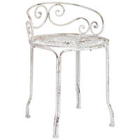 HOCKER aus Metall, 44x67cm - Weiß, Metall (44/66/44cm) - Wanderlust