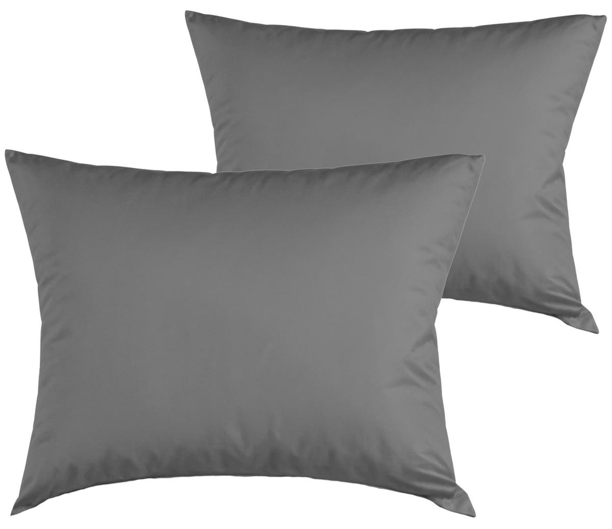 KISSENBEZUG 80x80 cm aus 100% Mikrofaser, Kissenhülle Grau Einfarbig - Grau, Textil (80/80cm) - Carpe Sonno
