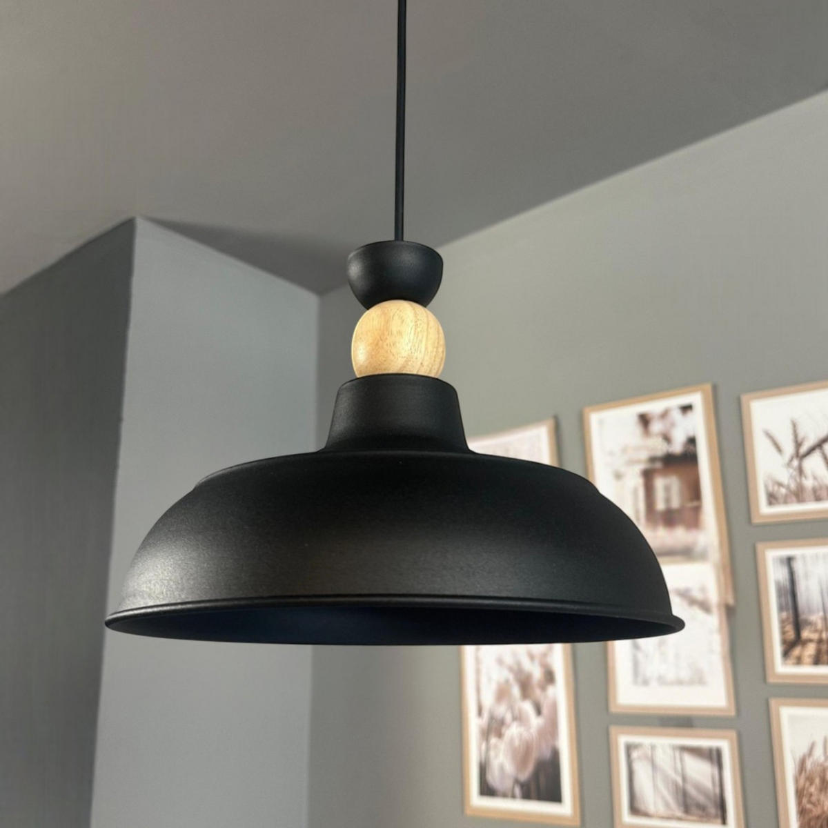 PENDELLEUCHTE ASVeluna - Schwarz, Metall (26/26/18cm) - Bamyum