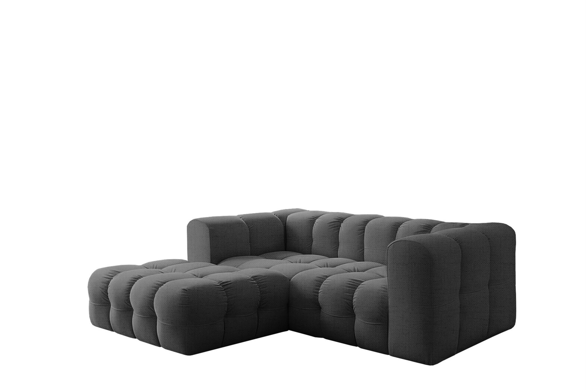 ECKSOFA Solvie Xs In Moly - Anthrazit, Holzwerkstoff/Textil (193/239cm) - Fun Möbel