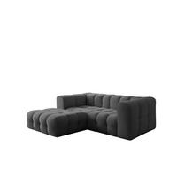 ECKSOFA Solvie Xs In Moly - Anthrazit, Holzwerkstoff/Textil (193/239cm) - Fun Möbel