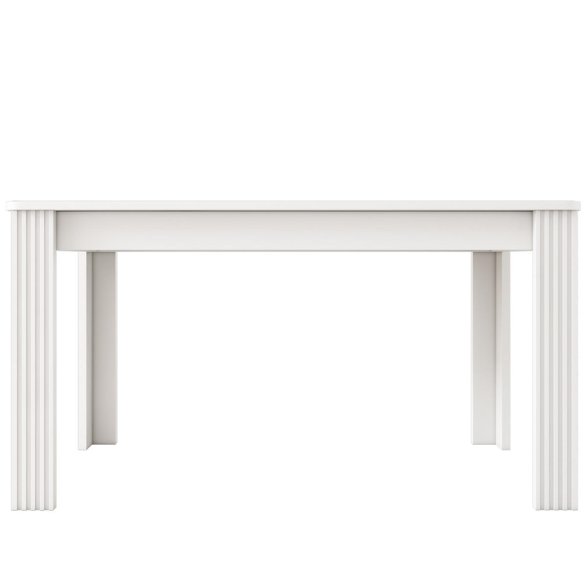 ESSTISCH 75x65x116 cm in Weiß aus Spanplatte mit pflegeleichter Platte und stabiler 4-Bein-Konstruktion - Weiß, Holzwerkstoff (65/116/75cm) - Modfu