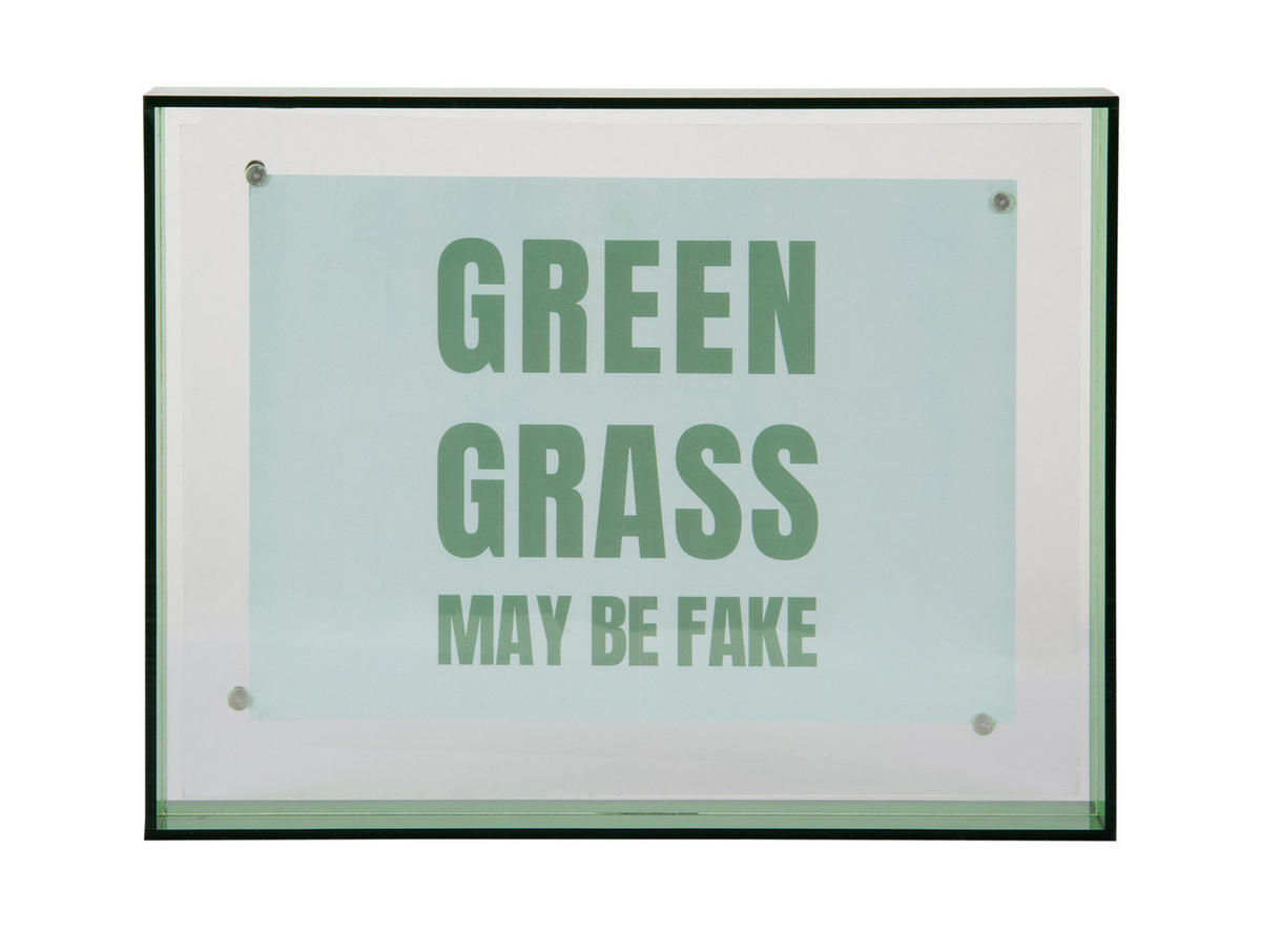 BILDERRAHMEN Gayo Acrylic Grün 3/17/22 cm - Grün, Kunststoff (17/22/3cm) - Present Time