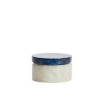 DEKO-DOSE Kelimutu Weiß Ø15/9,5 cm - Blau, Kunststoff (15/9.5/15cm) - Light & Living