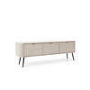 TV-LOWBOARD MODERNO 168/56/39 in Caschmir/Schwarz - Creme/Schwarz, Holzwerkstoff (168/56/39cm) - Deine Möbel 24
