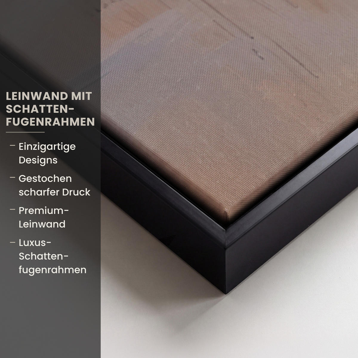 LEINWAND Bilder mit Rahmen - Gemälde - Welle - Jesus - Abstrakt - 90x60 - Goldfarben, Textil (90/60cm) - MuchoWow