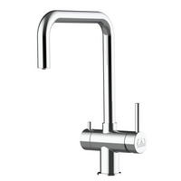 3-WEGE-KÜCHENARMATUR, Edelstahl Massiv aus Chirurgenstahl, Hochglanz, 360° schwenkbar - Edelstahlfarben, Metall (22/37/22cm) - VIZIO