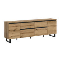 LOWBOARD TOMASA (B/H/T: ca. 188/65/36 cm) in Evoke Oak Nachbildung/Evoke Oak Nachbildung - Eichefarben, Holzwerkstoff (188/65/36cm)