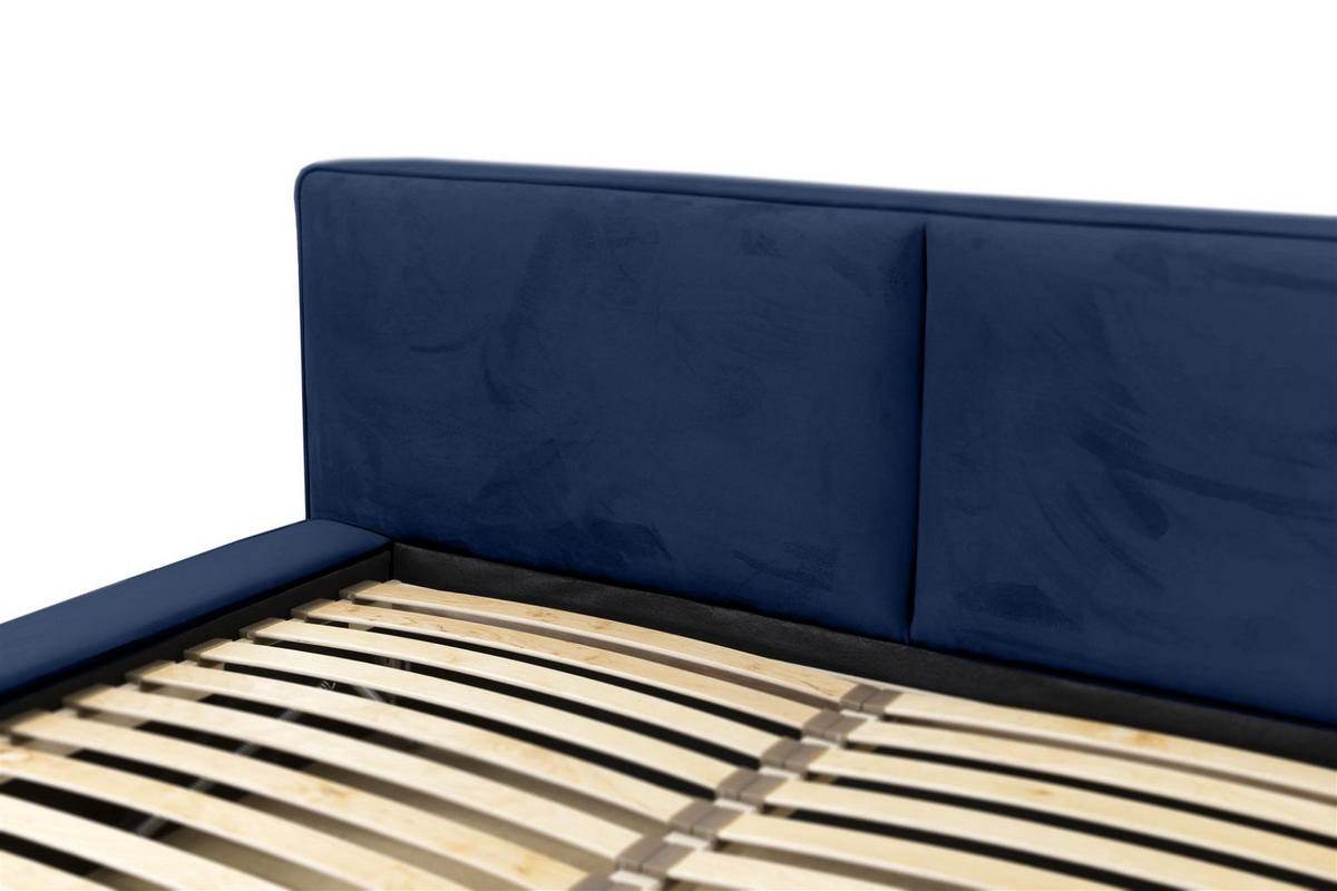 POLSTERBETT Lexie In Riviera - Blau, Holzwerkstoff/Textil (180/200cm) - Fun Möbel
