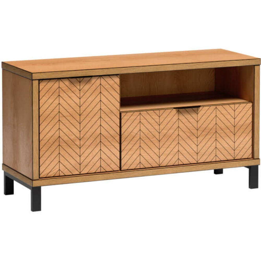 Beautysofa Lowboard Eiche 117.5x65x41 cm