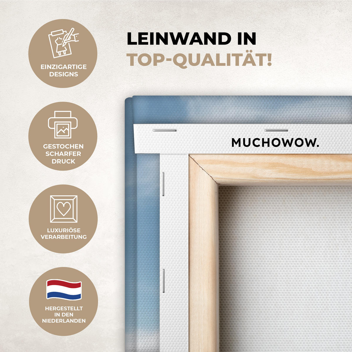 LEINWANDBILD Winter - Hütte - Berge - Aussicht - Schnee 60x90 cm - Eichefarben, Textil (60/90cm) - MuchoWow