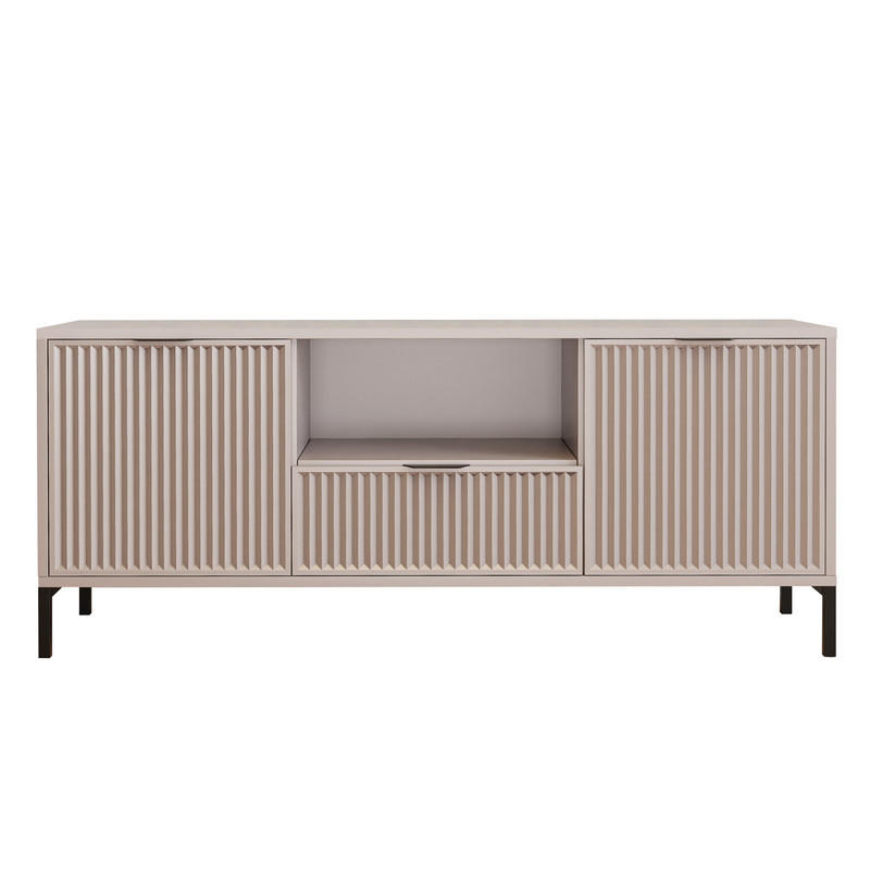 TV-LOWBOARD WAVE 135 cm Cashmere - Beige, Holzwerkstoff (135/56.1/40.6cm) - Idohome