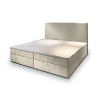 POSTEL BOXSPRING GIARRO 140x200 cm, s matrací a úložným prostorem, krémová - krémová, kompozitní dřevo/textil (140/200cm) - MASSENO