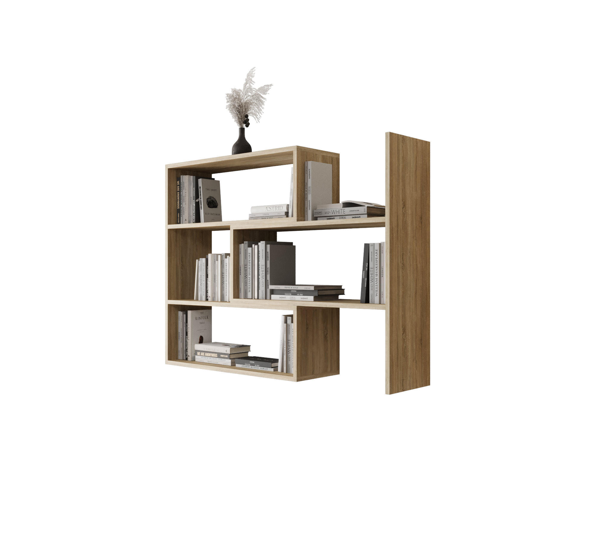 O-Sofa Wandregal Hellbraun 125x83x24 cm