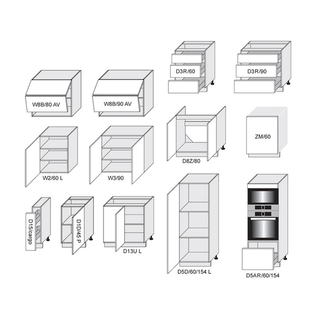 WINKELKÜCHE eiche artisan / schwarz matt & smaragdgrün super matt 13-teilig - Braun/Grün, Holzwerkstoff (365/207/270cm) - Feldmann-Wohnen