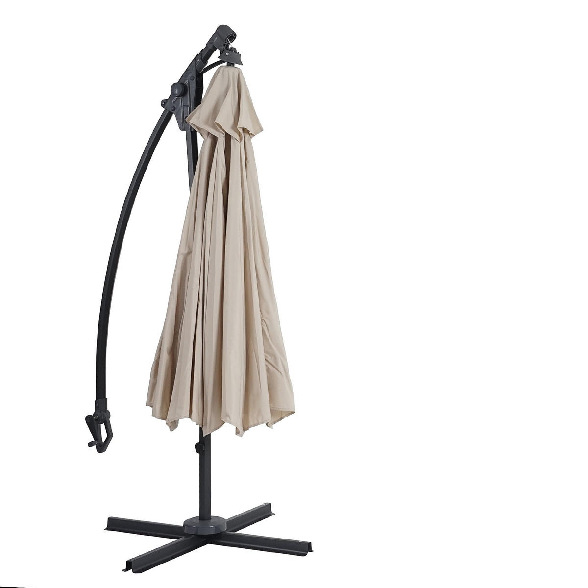 AMPELSCHIRM RUND Cremeweiß - Weiß, Textil (300/300cm) - MCW