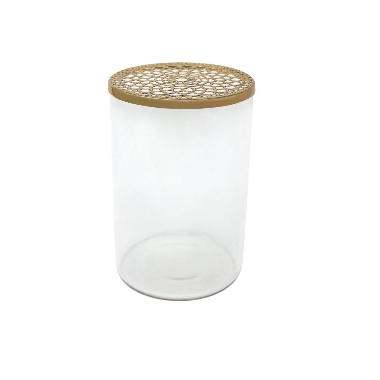 VASE Buket Ikebana aus Eisen und Glas Ø10/15,5 cm - Goldfarben, Glas (10/15.5cm) - LaLe Living
