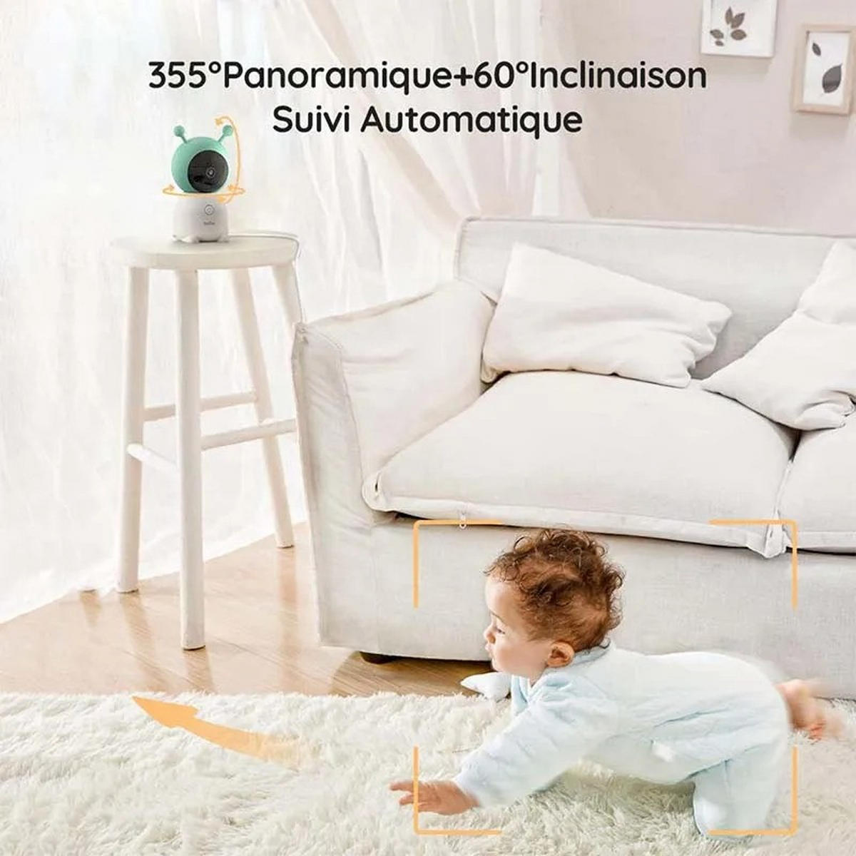 BABYPHONE 2K 5-Zoll Nachtkamera, Grün - Grün, Kunststoff - Kaket