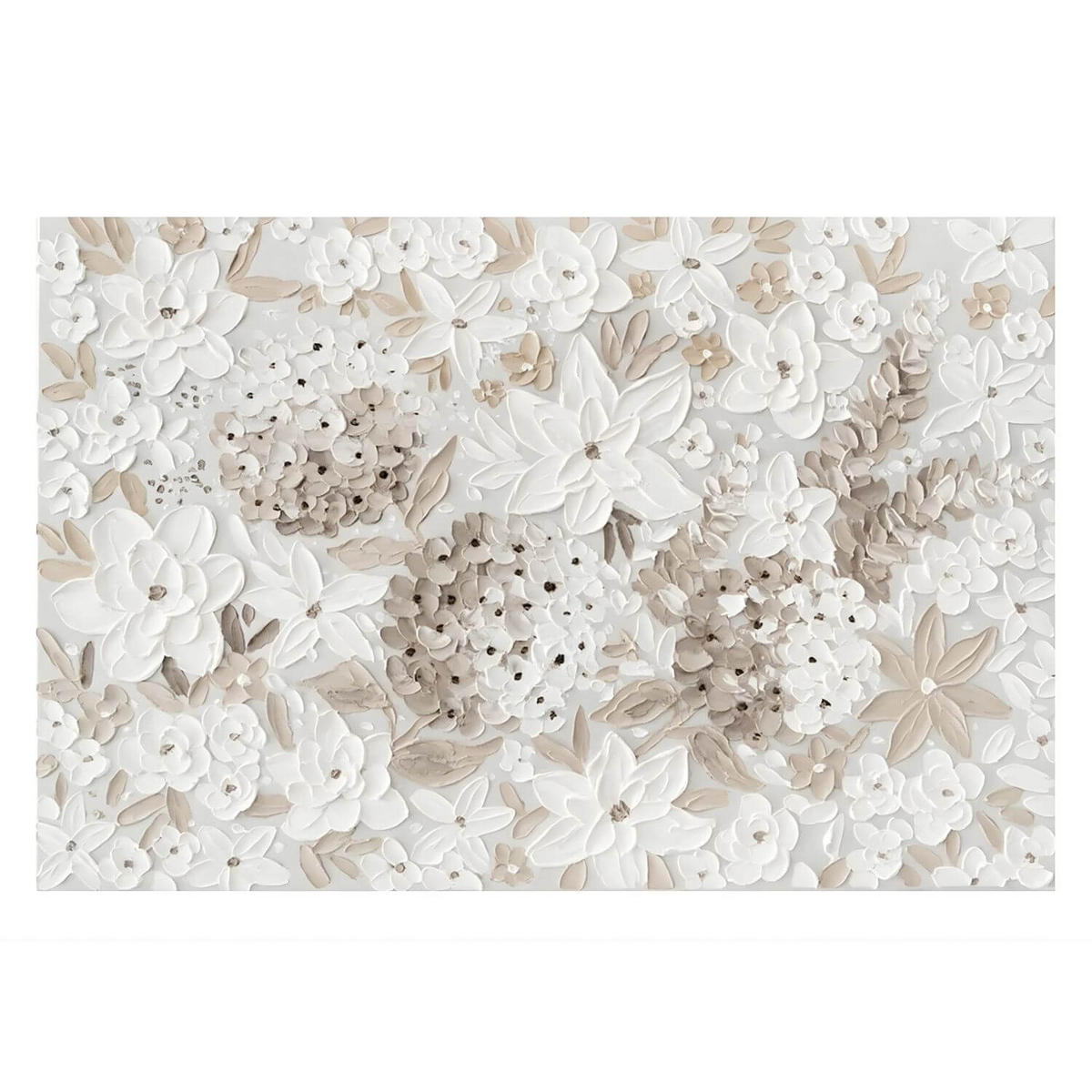 ACRYLBILD HANDGEMALT 90/60 cm - Beige/Weiß, Holz/Textil (90/60cm) - KUNSTLOFT