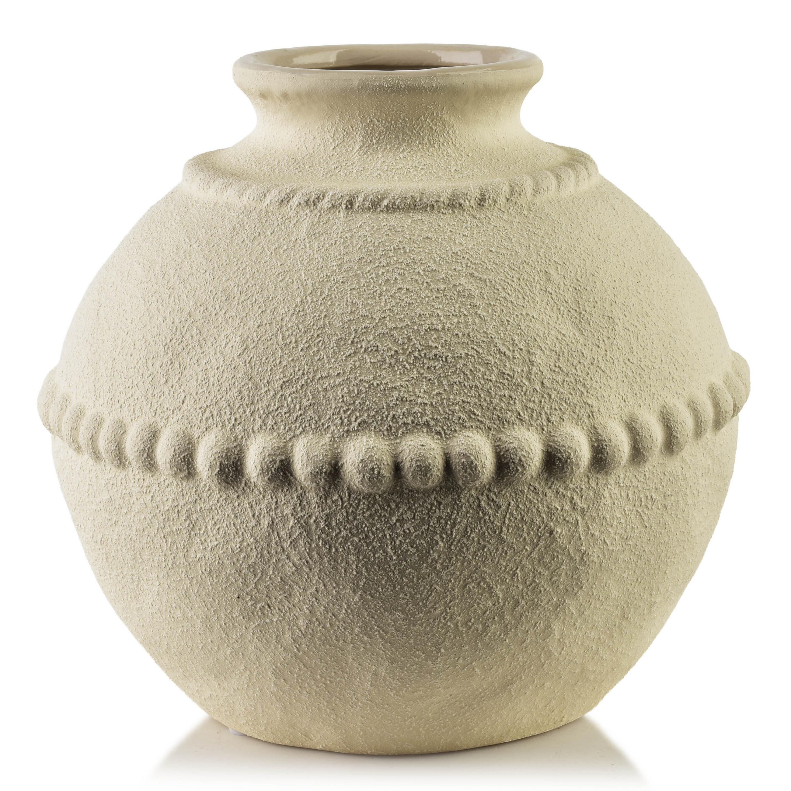 VASE Manon 19x14x21cm Poliresin - Beige, Kunststoff (22cm) - Mondex