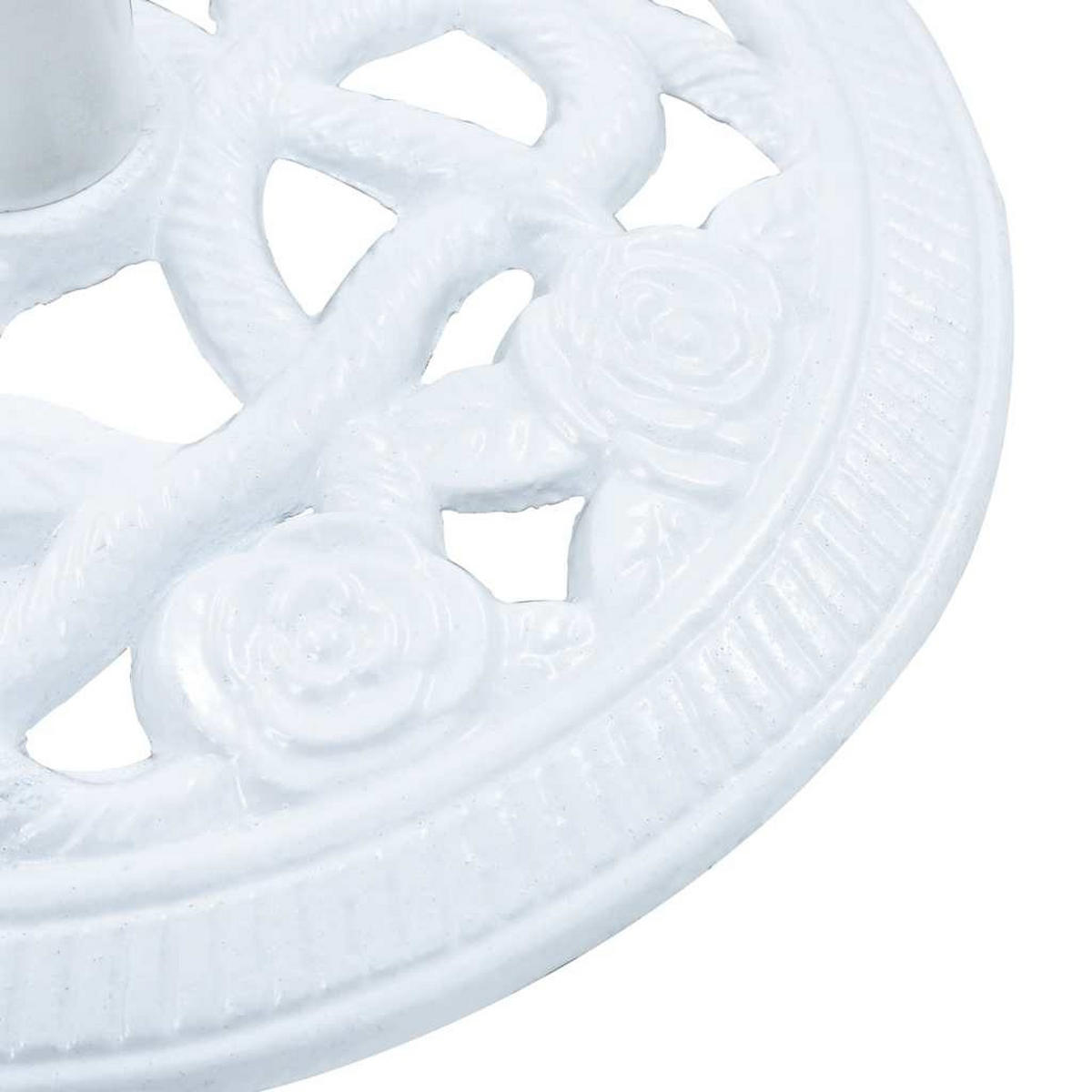 SONNENSCHIRMSTÄNDER Weiß 9 Kg 40 Cm Gusseisen - Weiß, Metall (40/40cm) - vidaXL