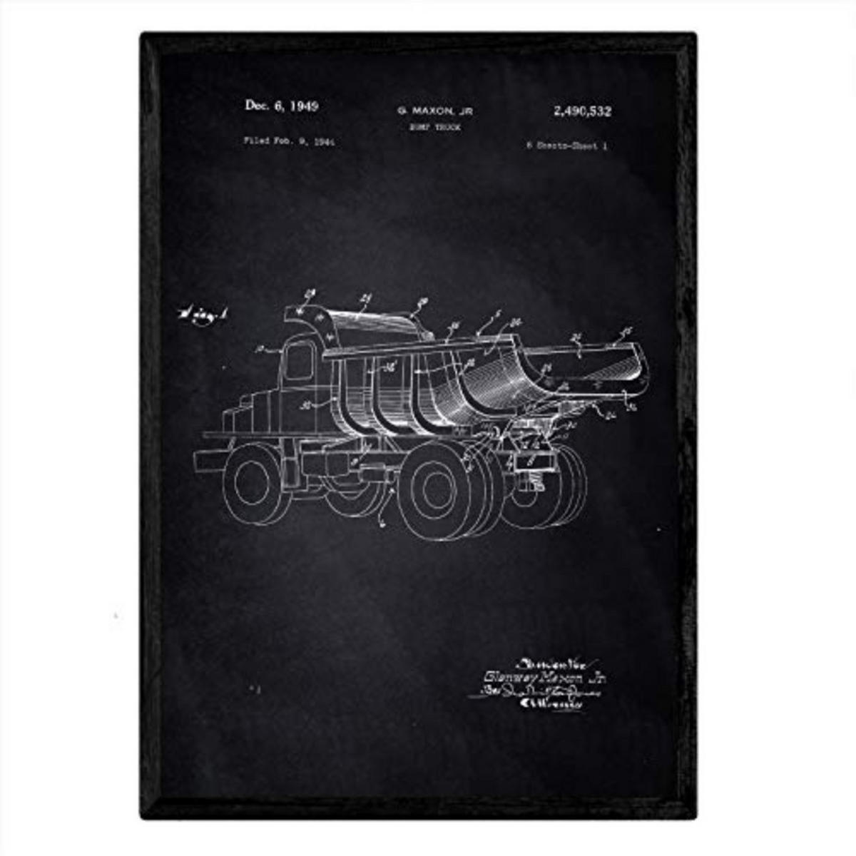 POSTER Lastkraftwagen Patent 3 A3 Rahmenlos - Klar, Papier (29.7/5/42cm) - Nacnic