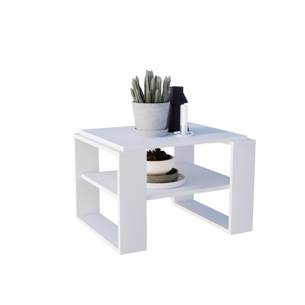 COUCHTISCH KAJA 61 - Weiß, Holz (54/61/44cm) - Mat-Haus