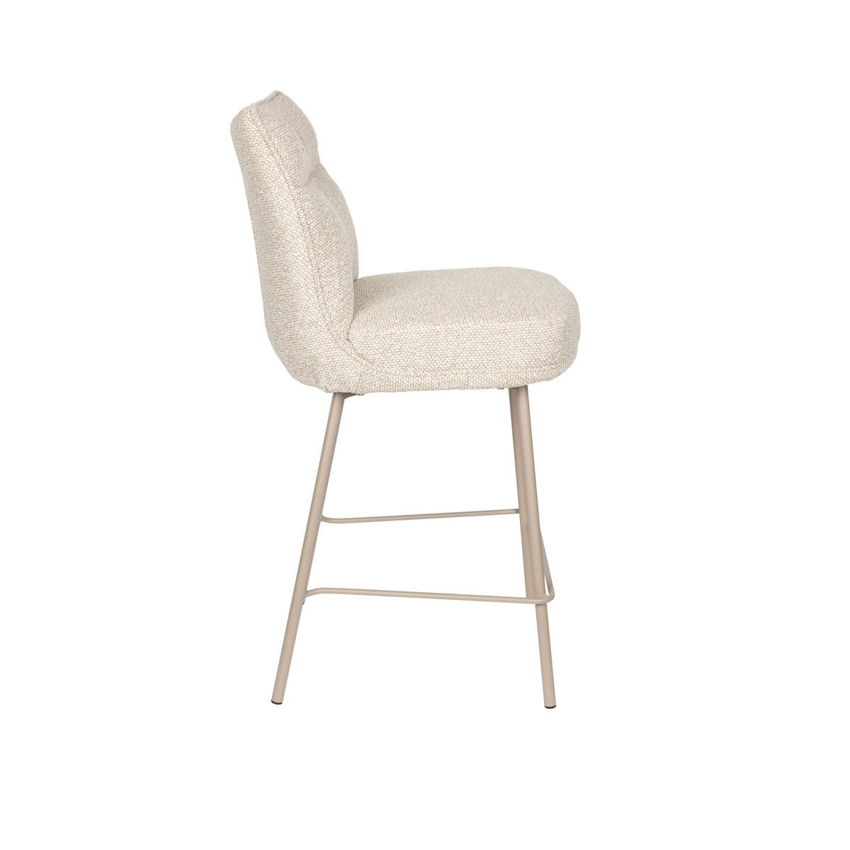 BARHOCKER Jacques mit Rückenlehne 65 cm Beige - 2 er Set - Beige, Kunststoff (43/100/54cm) - Housecraft Living