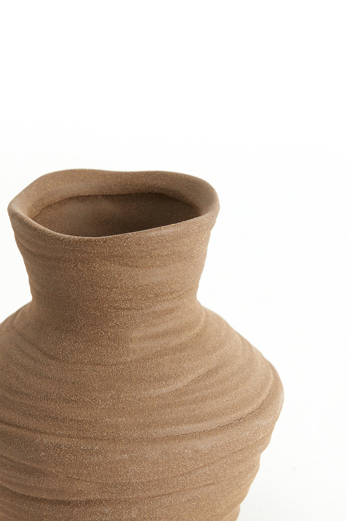 VASE Greccio Braun Ø14,5/15,5 cm - Braun, Keramik (15.5cm) - Light & Living