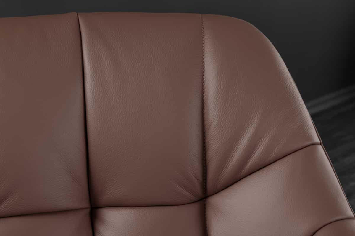 STUHL PAPILLON Echtleder Braun 85 cm - Schwarz, Leder/Metall (65/83/66cm) - riess-ambiente