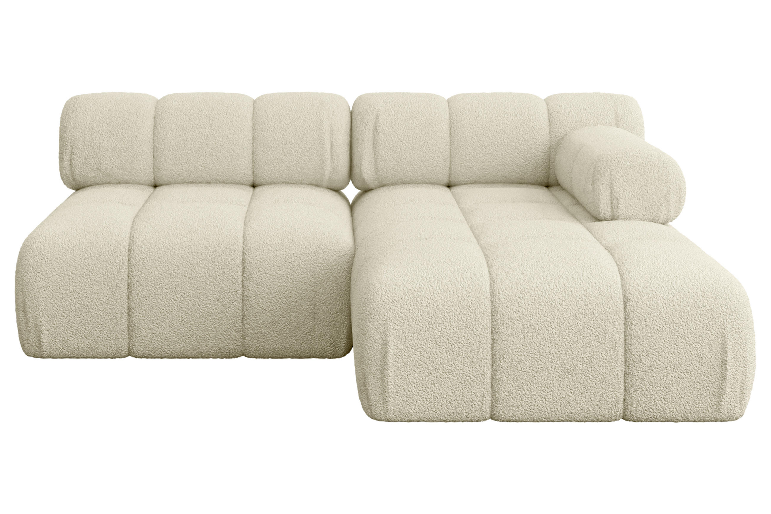 ECKSOFA modulares Sofa Razon-L1 - 190x160x70 cm Beige Bouclé - Beige, Holzwerkstoff/Textil (190/160cm) - ALTDECOR