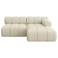 ECKSOFA modulares Sofa Razon-L1 - 190x160x70 cm Beige Bouclé - Beige, Holzwerkstoff/Textil (190/160cm) - ALTDECOR