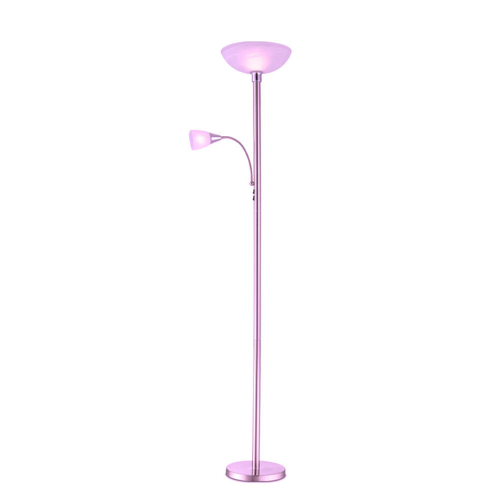 LED STEHLEUCHTE BLADE Silber - Silberfarben, Glas (30/11.2/178cm) - Globo Lighting