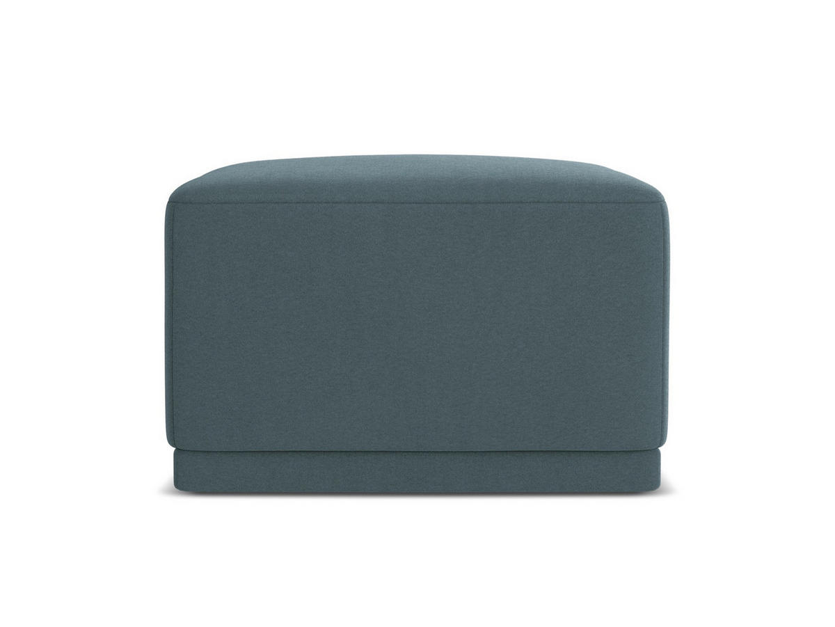 POUF Samt Stoff Blau - Blau/Petrol, Kunststoff/Textil (65/40/65cm) - Makamii