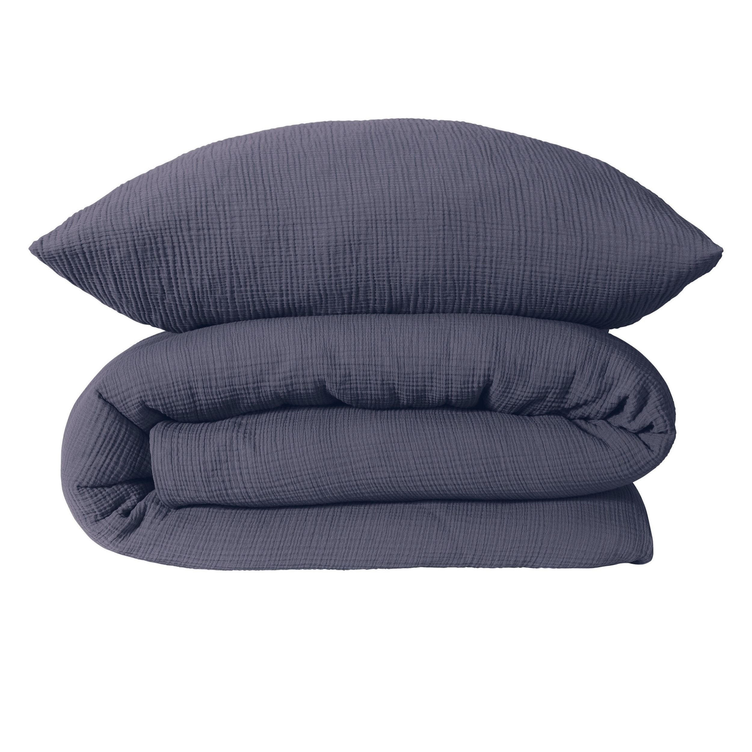 BETTWÄSCHESET Molly - Musselin - 2-teilig - 135 x 200 cm - Indigo - Dunkelblau, Textil (135/200cm) - SCHIESSER