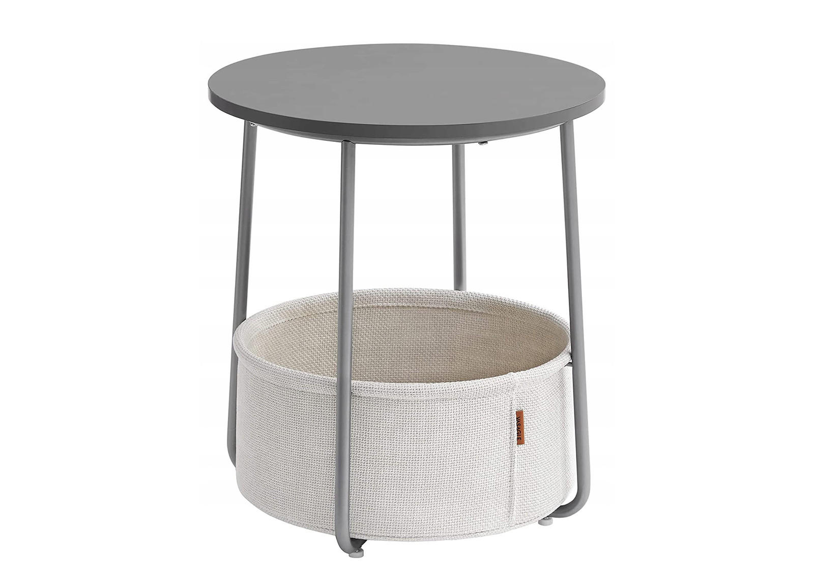 BEISTELLTISCH mit Korb - Grau, Metall (45/45/50cm) - A2A Home