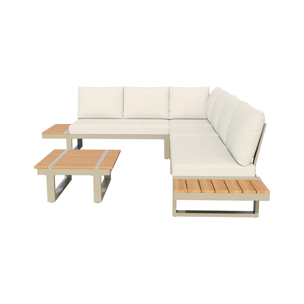GARTENMÖBELSET Flex Beige - Beige, Metall - ComfortXL
