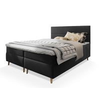 BOXBETT SANTA 140x200 cm mit Matratze und Topper - Grau - Grau, Holz (140/200cm) - MASSENO