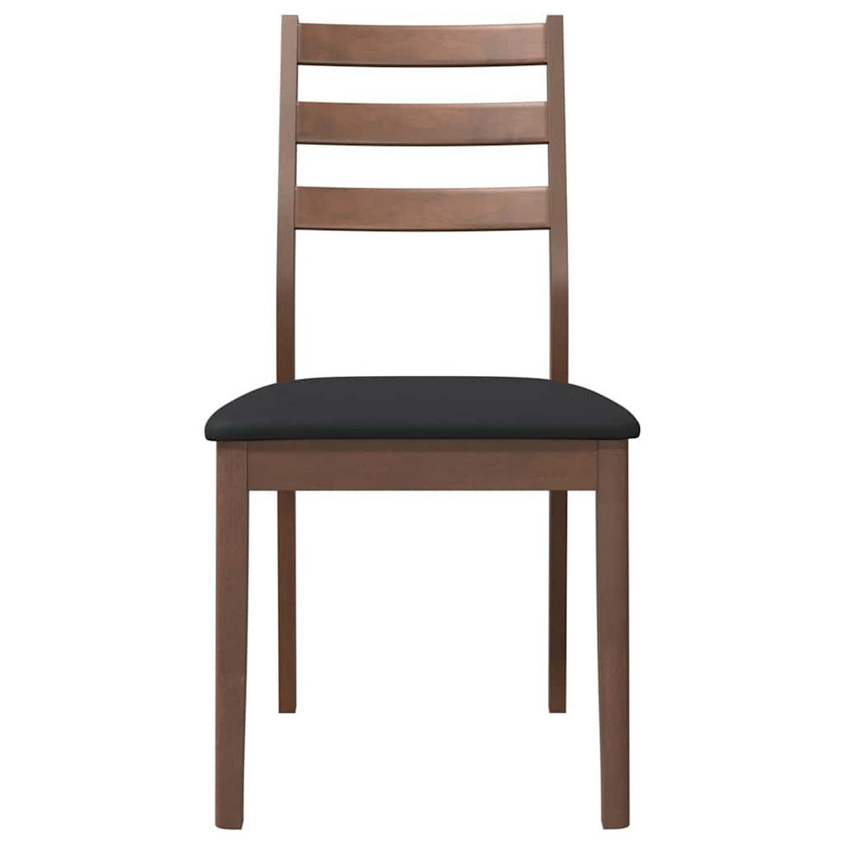 ESSZIMMERSTÜHLE mit Kissen 2 Stk. Braun Massivholz Gummibaum 48.5*49*90cm - Dunkelbraun/Schwarz, Holz (48.5/90/49cm) - ZMH