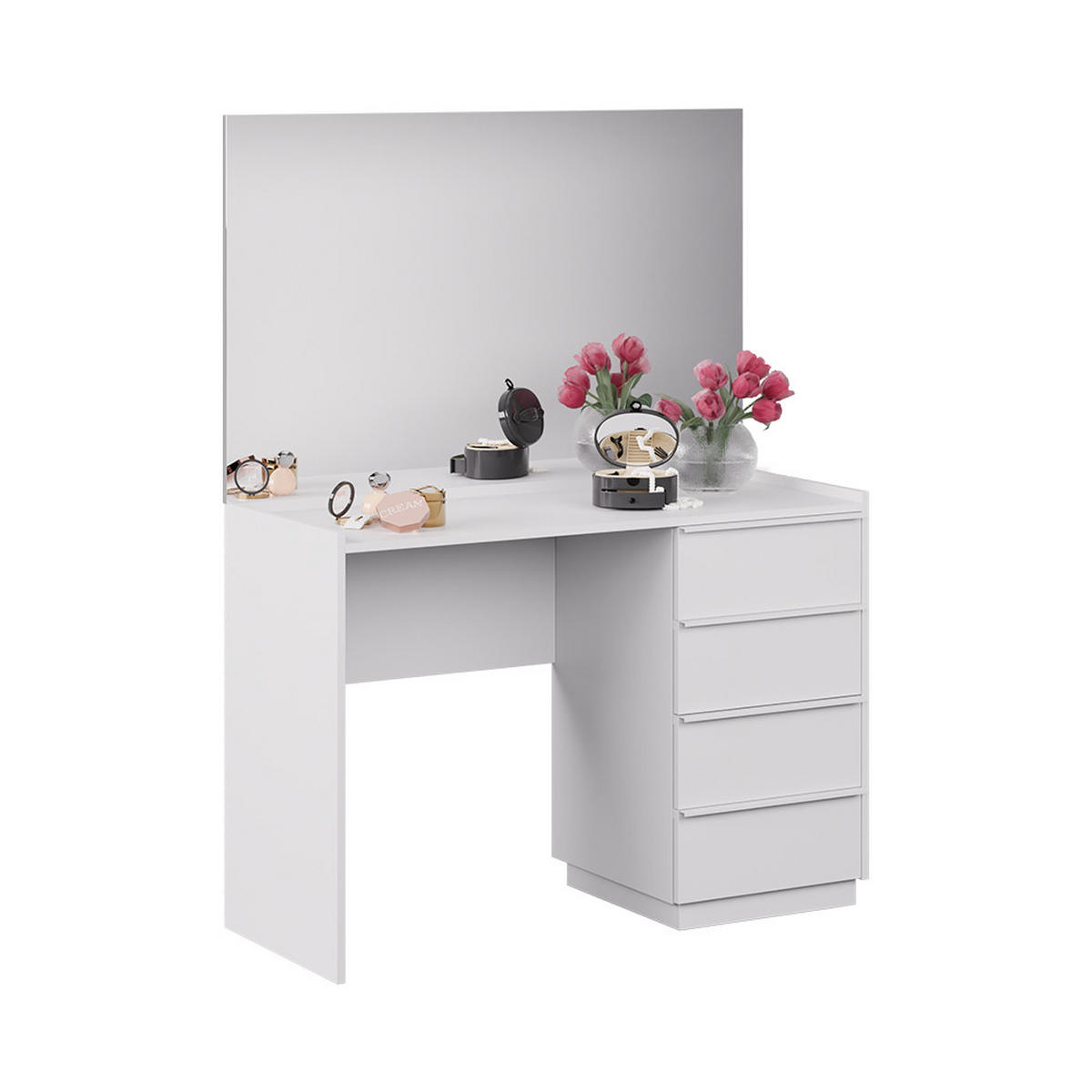 TOALETNÍ STOLEK Viktoria Bílá - bílá, kompozitní dřevo (110/77.2/45cm) - Vicco