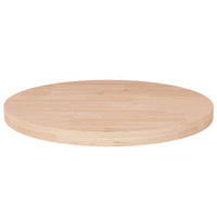 TISCHPLATTE Runde Ø40/2,5 Cm Unbehandeltes Massivholz Eiche - Naturfarben, Holz (40/40/2.5cm) - vidaXL