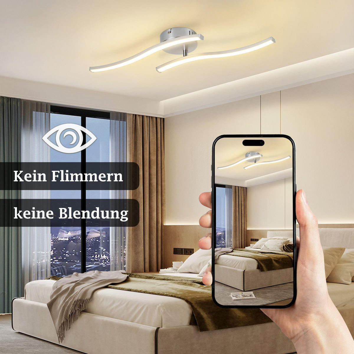 LED závěsné světlo Chemnitz III 52/10/8 cm - stříbrná, plast (52/10/8cm) - Nettlife