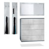 GARDEROBE Horizon Beton Oxid Optik - Hellgrau, Holzwerkstoff (142/146/35cm) - Vladon