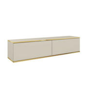 TV-LOWBOARD HÄNGESCHRANK Beige POLO Glatte Front 135 cm - Beige, Holzwerkstoff (135/30/32cm) - Sepro Meble