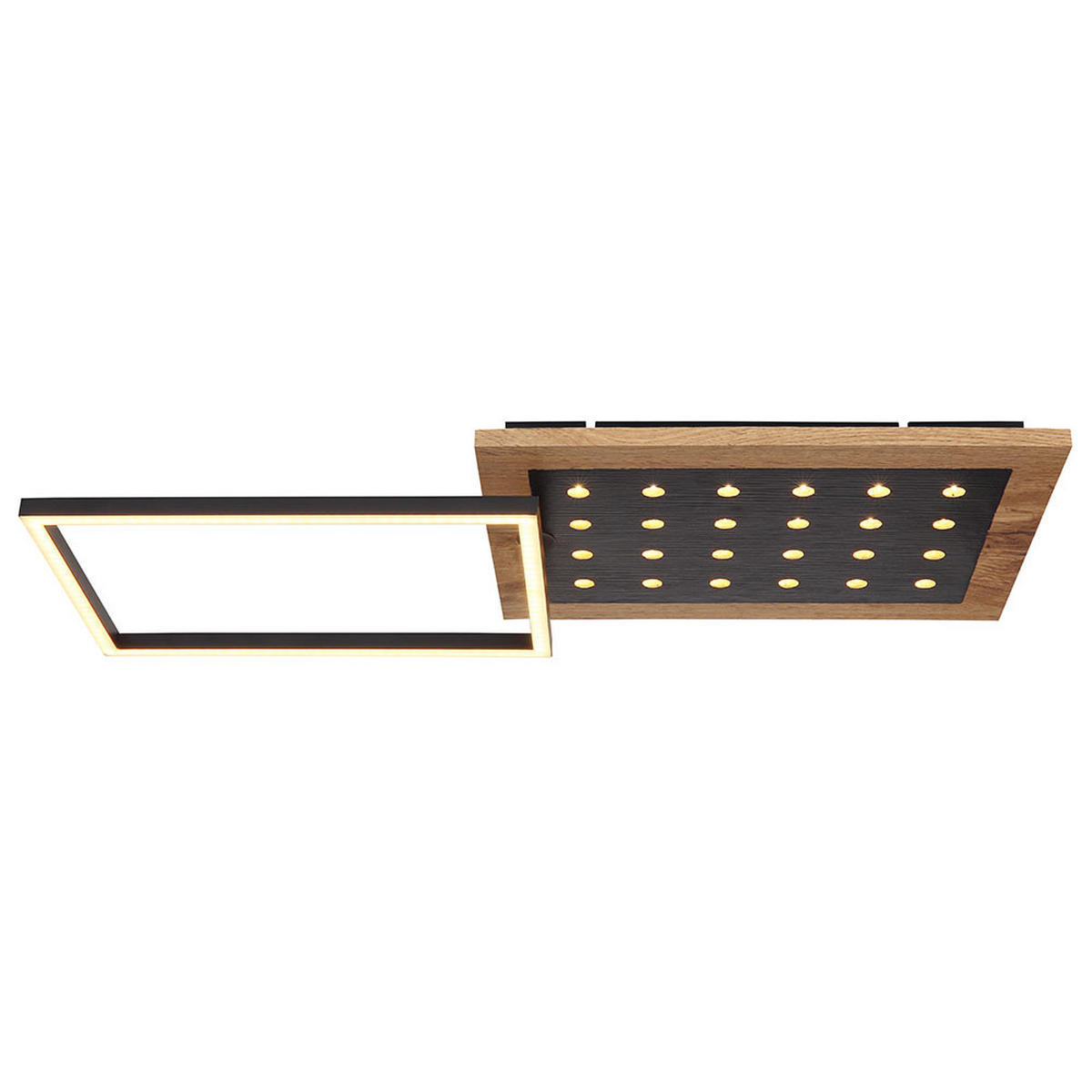 LED DECKENLEUCHTE JIMBO, Metall Braun, 3 Stufen, Memory - Braun, Metall (63.5/27/8.5cm) - Globo Lighting