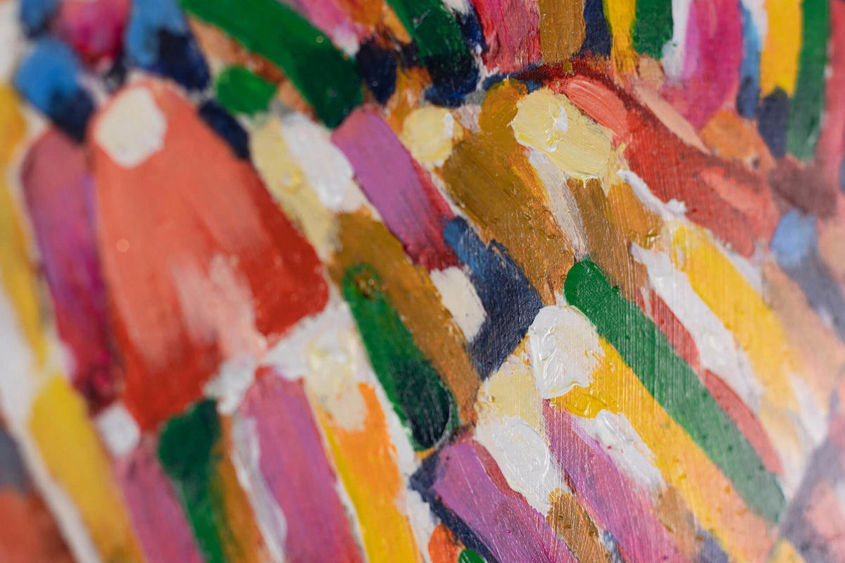 ACRYLBILD HANDGEMALT 70/100 cm - Braun, Holz/Textil (70/100cm) - KUNSTLOFT