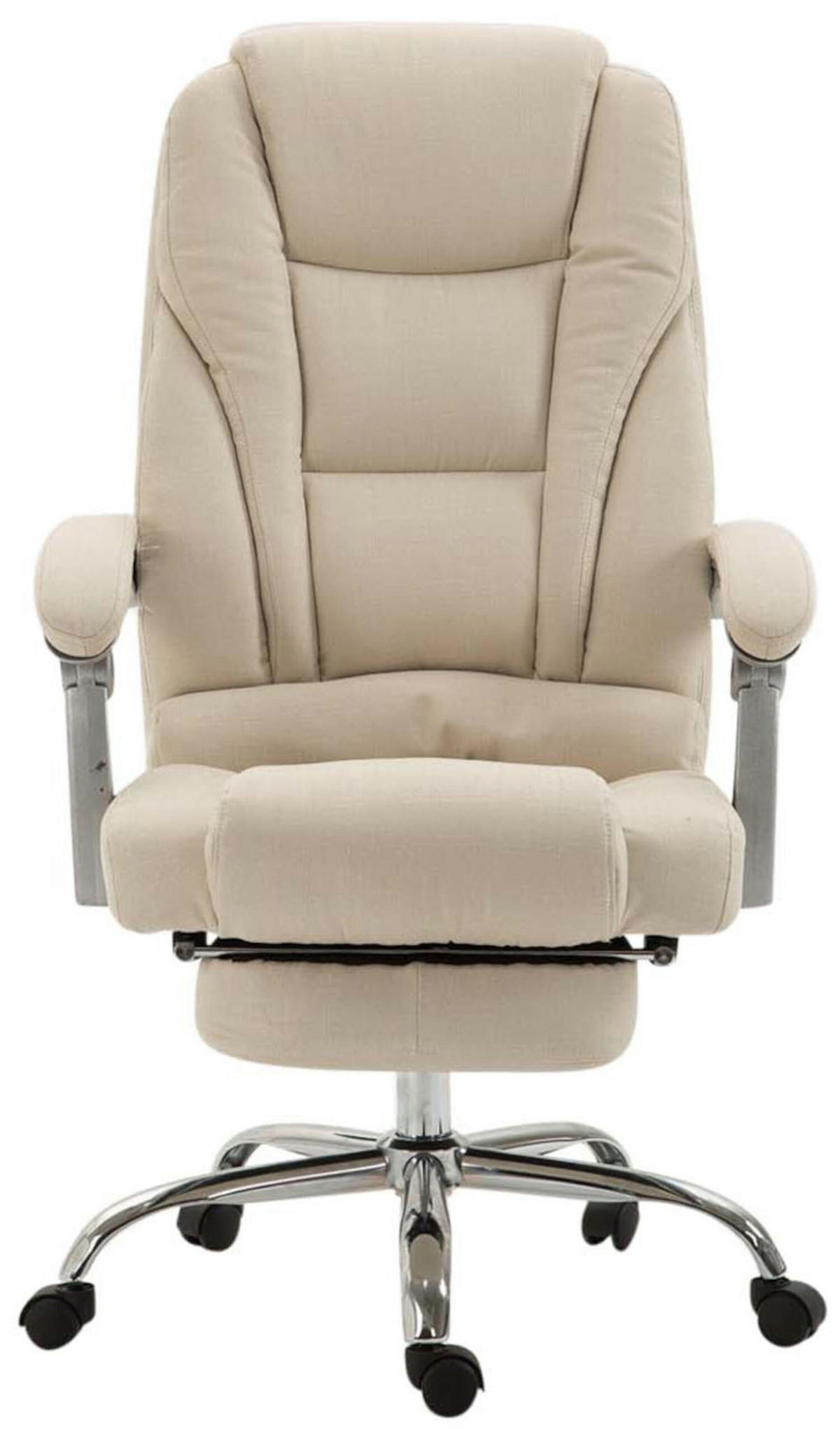 BÜROSTUHL Pacira, Stoff Creme - Creme, Textil/Metall (68/127/64cm) - TPFLiving