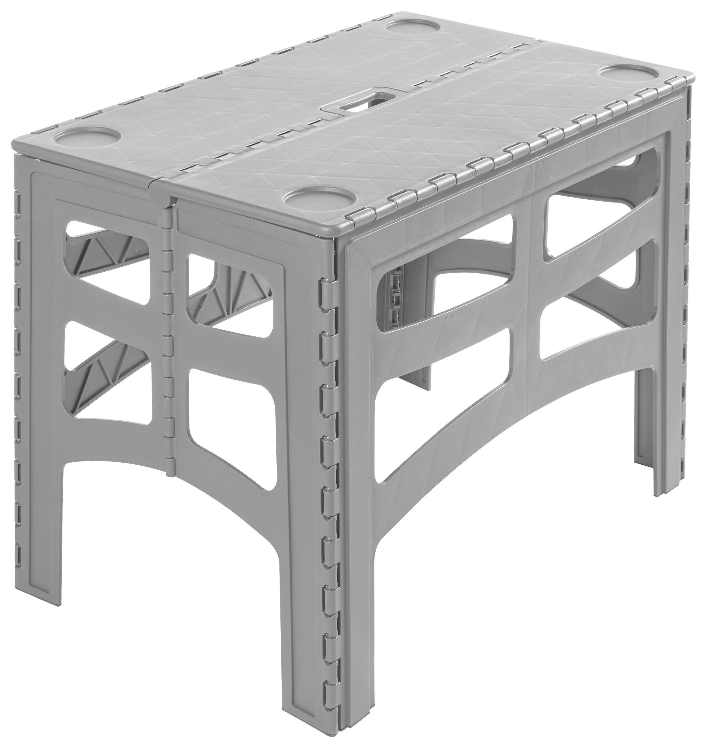 CAMPINGTISCH Timo Grau - Grau, Kunststoff (70/45/55cm) - Sonstige