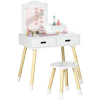 KINDERSCHMINKTISCH DE-18631 Weiß/Holz - Weiß, Holzwerkstoff (40/95/60cm) - ComfortXL